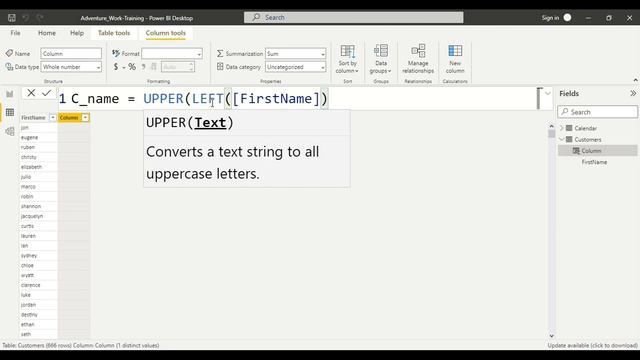How to Make FIRST LETTER CAPITAL in Power BI Desktop using DAX смотреть онлайн