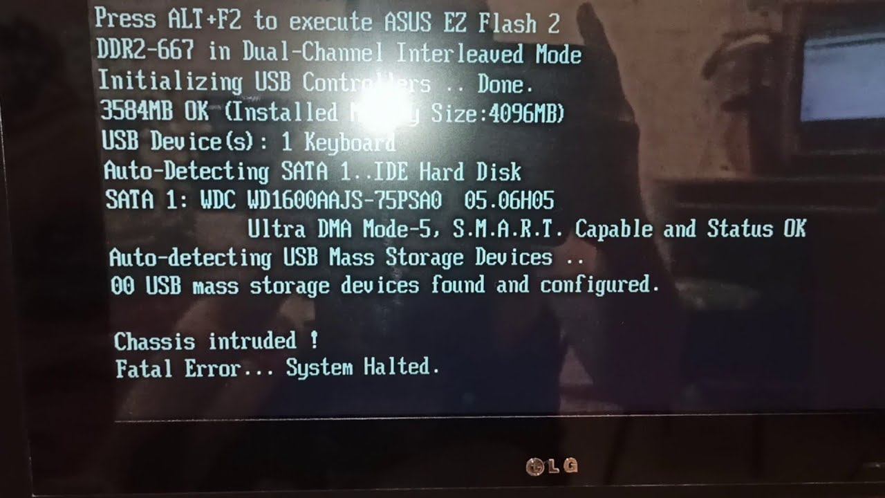 Chassis intruded! Fatal Error… System Halted!!! Устранение проблемы при загрузке ПК смотреть онлайн