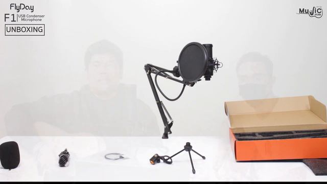 FLYDAY - F1 ไมค์คอนเดนเซอร์อัดเสียงพร้อมขาหนีบโต๊ะ | Musicstore Unboxing & Sound Sample смотреть онлайн