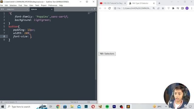 CSS Tutorial For Beginners 25 - Nth Type Of Selector смотреть онлайн
