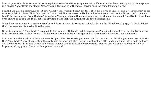 Drupal: Drupal 7 "Panel Nodes" Content Pane Contextual Filter смотреть онлайн