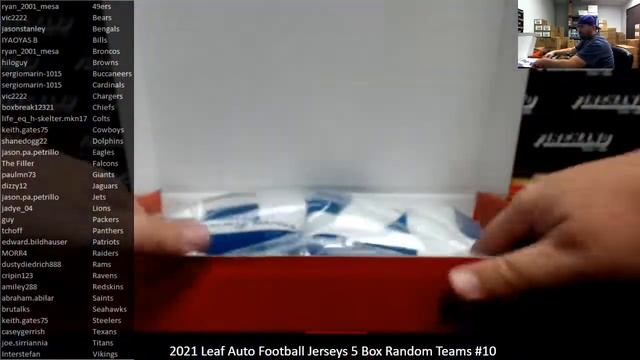 11/10/2021 2021 Leaf Auto Football Jerseys 5 Box Random Teams #10 смотреть онлайн
