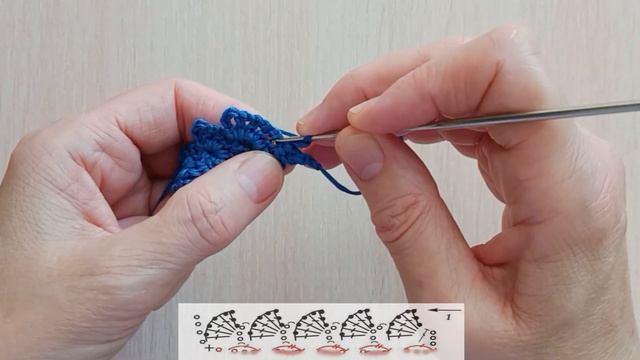 УЗОР КРЮЧКОМ. ВЕЕРА С НАКЛОНОМ смотреть онлайн