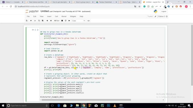 How to group rows in Pandas dataframe? смотреть онлайн