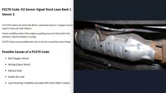 Causes and Fixes P2270 Code: O2 Sensor Signal Stuck Lean Bank-1 Sensor-2 смотреть онлайн