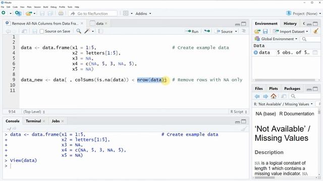 Remove All-NA Columns from Data Frame in R (Example) | Drop Variables with Only Not Available Value смотреть онлайн