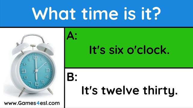 Telling The Time Quiz