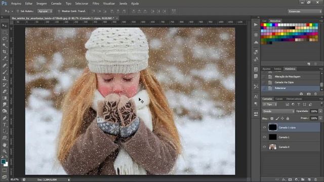 Efeito neve simples - Photoshop CS6 смотреть онлайн