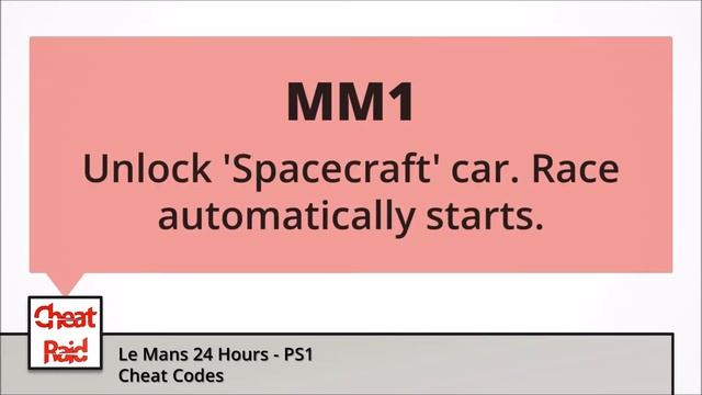 Le Mans 24 Hours Cheat Codes | PS1 смотреть онлайн