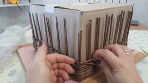 Плету стенки короба на форме.Моя любимая загибка