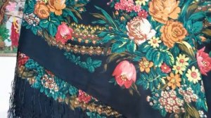 Павловопосадские платки, старинные узоры конца прошлого века.