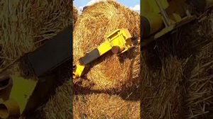 Загрузка и транспортировка рулонов соломы!