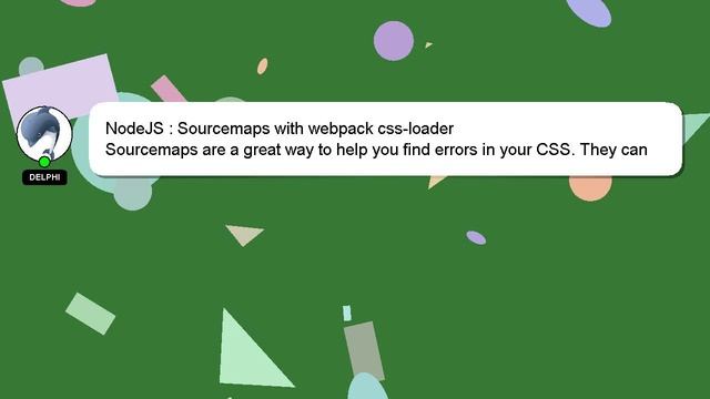 NodeJS : Sourcemaps with webpack css-loader смотреть онлайн