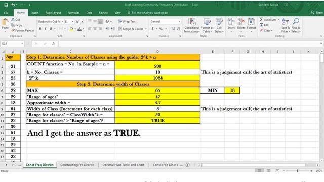 Building Class Interval and Constructing Frequency distribution-Excel Learning Community смотреть онлайн