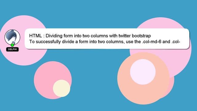 HTML : Dividing form into two columns with twitter bootstrap смотреть онлайн