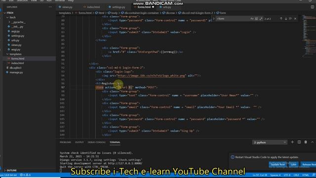 User Registration , Login Authentication and Logout | Django Login and Registration | Part 1 смотреть онлайн
