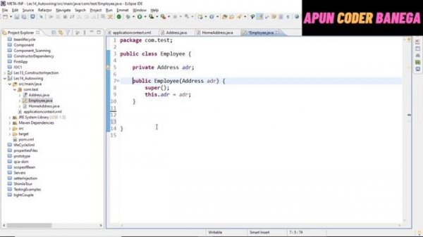 Spring Framework tutorial | Constructor Injection using @Autowired | Intro to @Qualifier | LEC 14