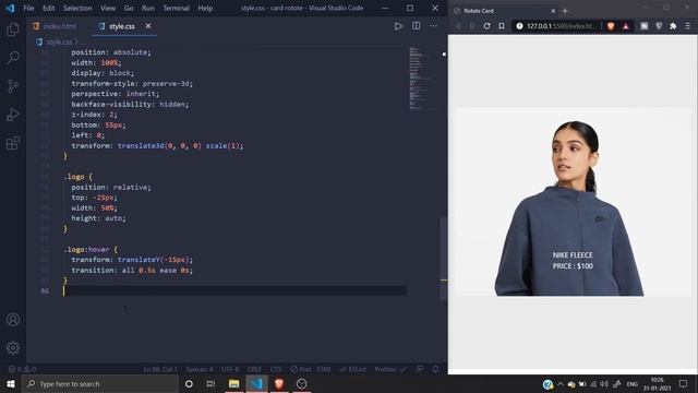 Flipper Product card Using HTML, CSS and Bootstrap| Perspective CSS смотреть онлайн