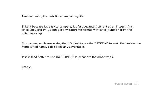 MySQL : Best Practice For Storing The Date In MySQL From PHP