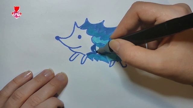 Рисуем ёжика фломастерами - азбука для детей смотреть онлайн