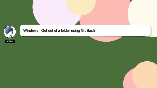Windows : Get out of a folder using Git Bash смотреть онлайн