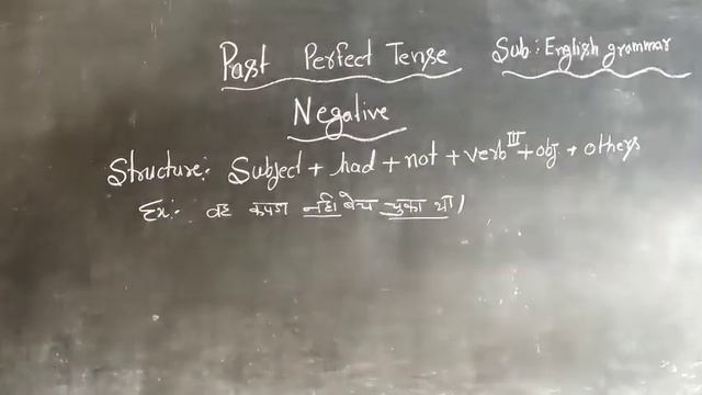 English Grammar Past Perfect tense Negative sentence смотреть онлайн
