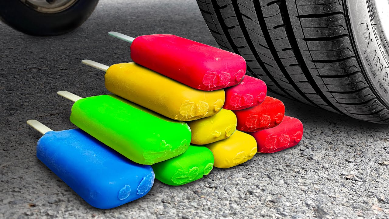 Машина Давит Предметы под Колесом АСМР МАШИНА смотреть онлайн