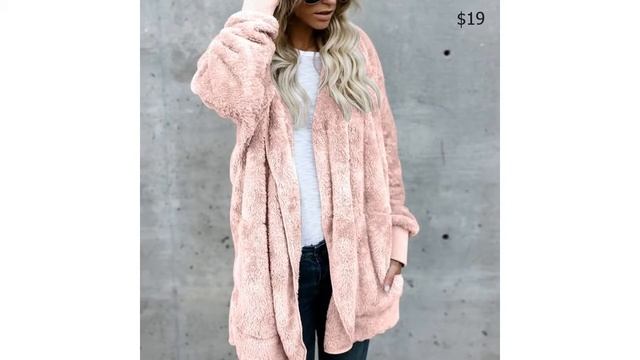 Одежда с AliExpress. Осеннее пальто искусственный мех с длинными рукавами и капюшоном. смотреть онлайн