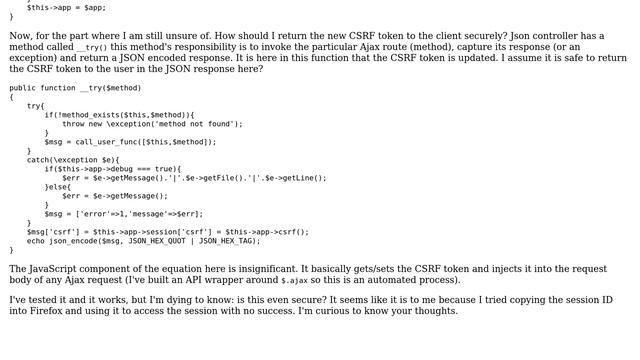 Code Review: CSRF Token implementation смотреть онлайн