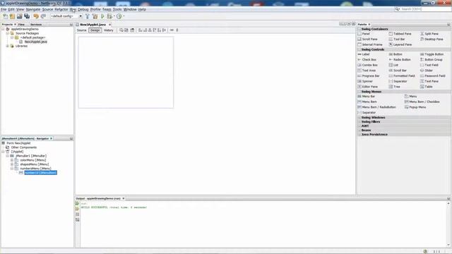 Create menus and sub-menus on Applet using NetBeans смотреть онлайн