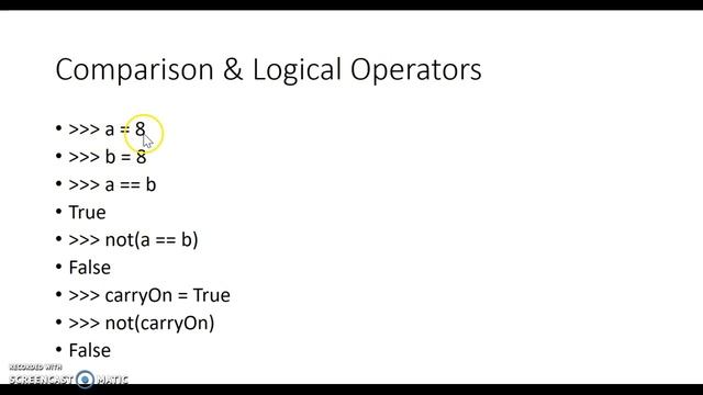 python Logical Comparison Operators and Introduction to IF смотреть онлайн