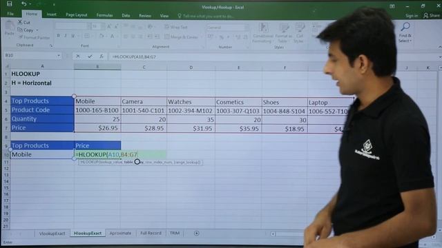 MS Excel - H-Lookup смотреть онлайн