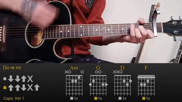Blackbear - Do re mi | Easy Guitar Lesson Tutorial with Chords/Tabs and Lyrics смотреть онлайн