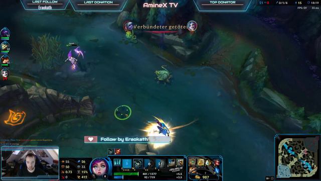 AmineX TV Thienyth League of Legends смотреть онлайн