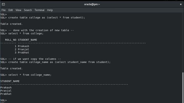 How To Create New Table From The Existing Table Oracle DB смотреть онлайн
