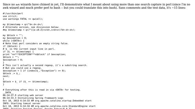 Unix & Linux: bash script, printing multiple lines that matching to a specific patern смотреть онлайн
