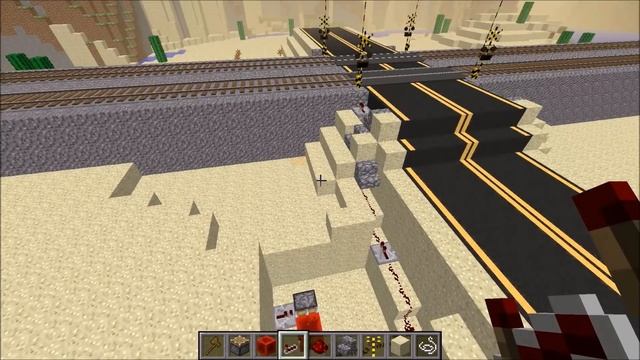 Minecraft Real Trains Mod Let's Build Automatic Railroad Crossing!