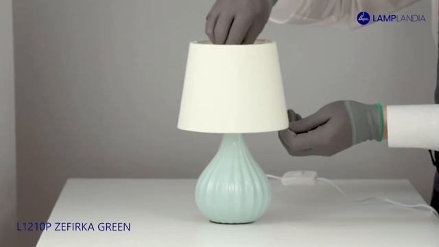 Настольная лампа L1210P ZEFIRKA GREEN Lamplandia смотреть онлайн