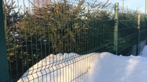 Распашные металлические ворота, калитка и забор из сварной 3D сетки Gitter