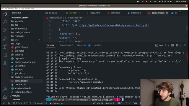 Build and deploy a full stack Clojure and ClojureScript Web Application смотреть онлайн