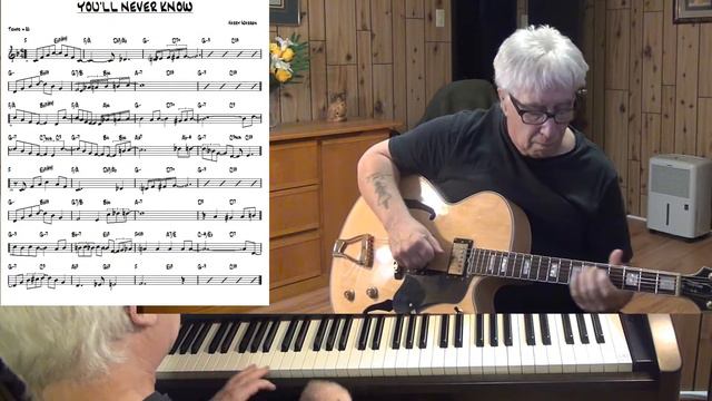 YOU'LL NEVER KNOW - Jazz guitar & piano cover ( Harry Warren ) смотреть онлайн