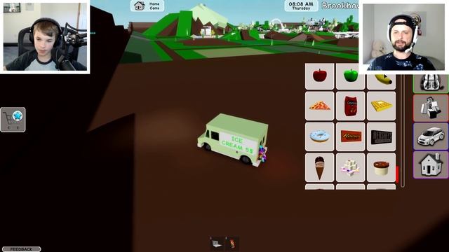 I Spent 24 Hours In Ice Cream Truck! (Roblox Brookhaven) смотреть онлайн