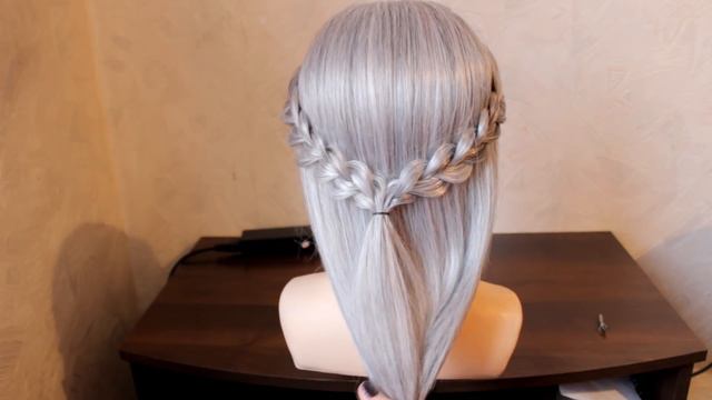 Beautiful hairstyle for St. Valentine's Day смотреть онлайн
