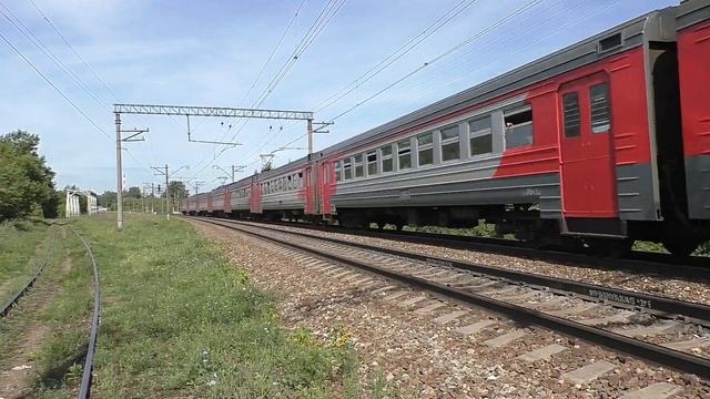 Электропоезд ЭД4М-0168 (ТЧ-26) пригородный поезд №6822 Москва - Черусти. смотреть онлайн