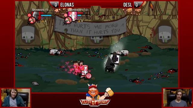 Elonas (Conehead) vs. DeSL (Pink) - Castle Crashers - Qualifier #3 - Clash of Drunks II смотреть онлайн