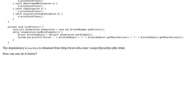 Code Review: Loading the JDBC driver jar dynamically from external location смотреть онлайн