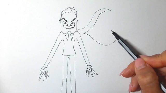 Как нарисовать ПРИВЕТ СОСЕД Слендермен/ How to draw Hello Neighbor смотреть онлайн