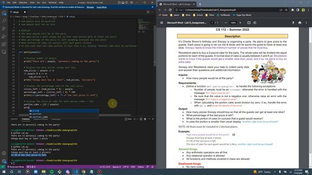CS112 Lab 12 (Snoopy dogs pizza party) смотреть онлайн