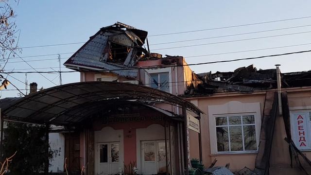 Последствия пожара в Таганроге, гостиница Вишневый сад! 8.04.2018 смотреть онлайн