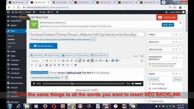 How to insert SEO BACKLINKS in to WordPress Website blog post Manually | How to build SEO BACK LIN смотреть онлайн